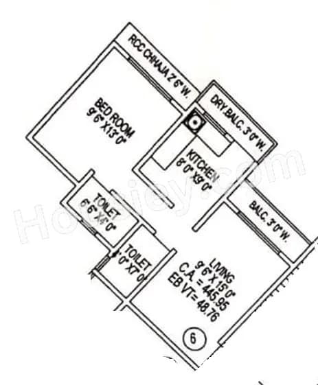Unit plan - 495 sq.ft.