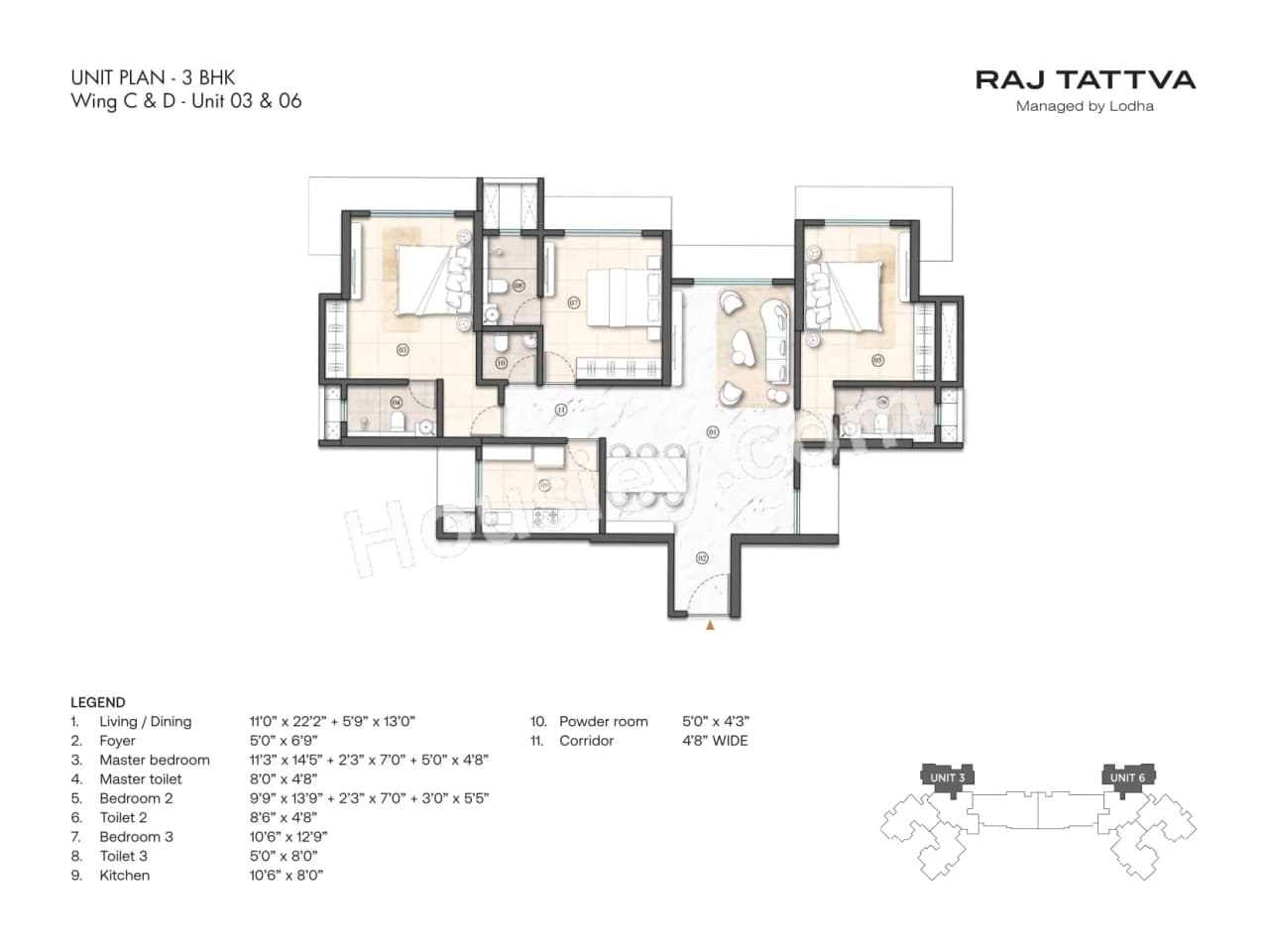 Unit plan - 1187 sq.ft.
