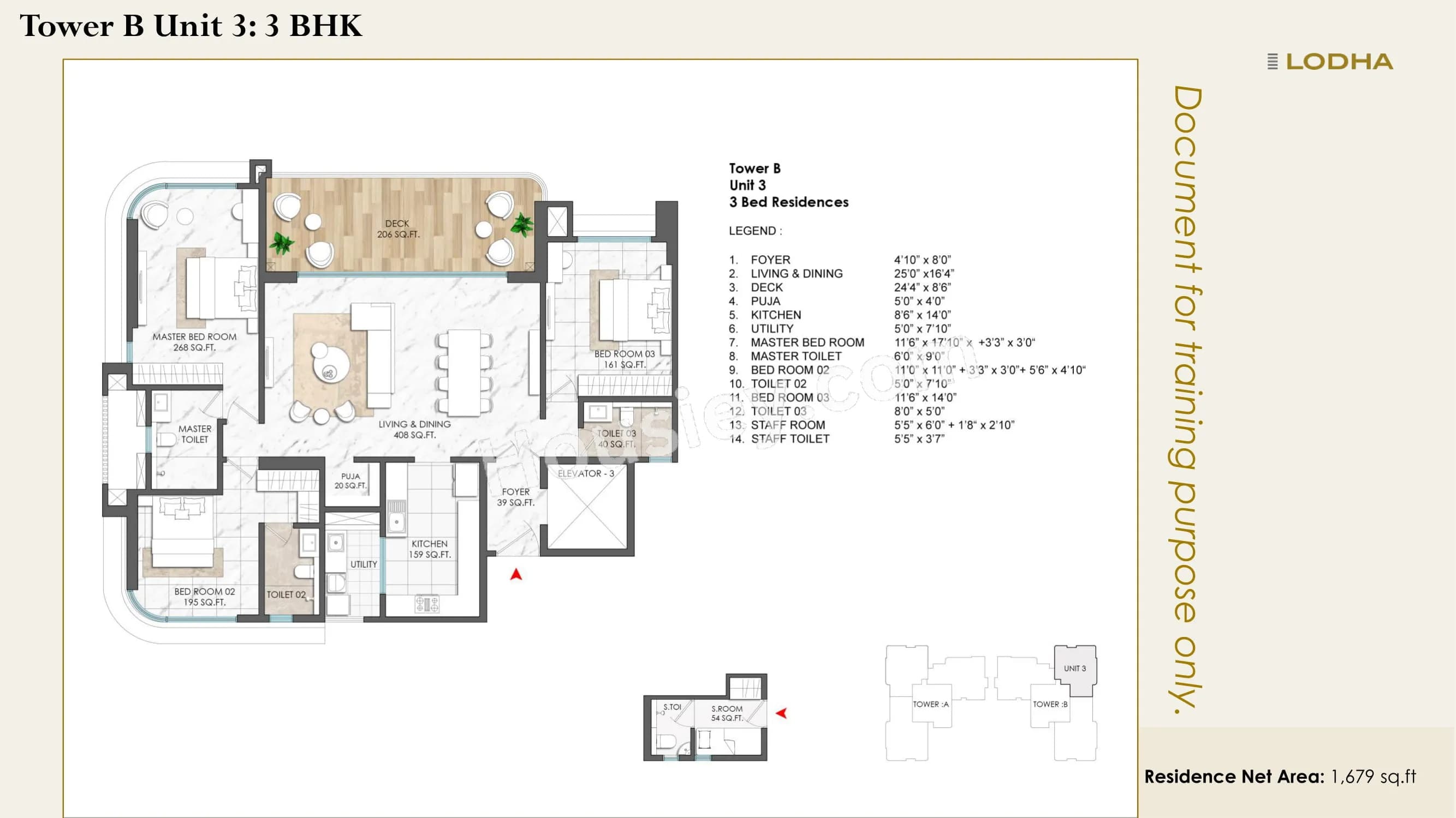 Unit plan - 1679 sq.ft.