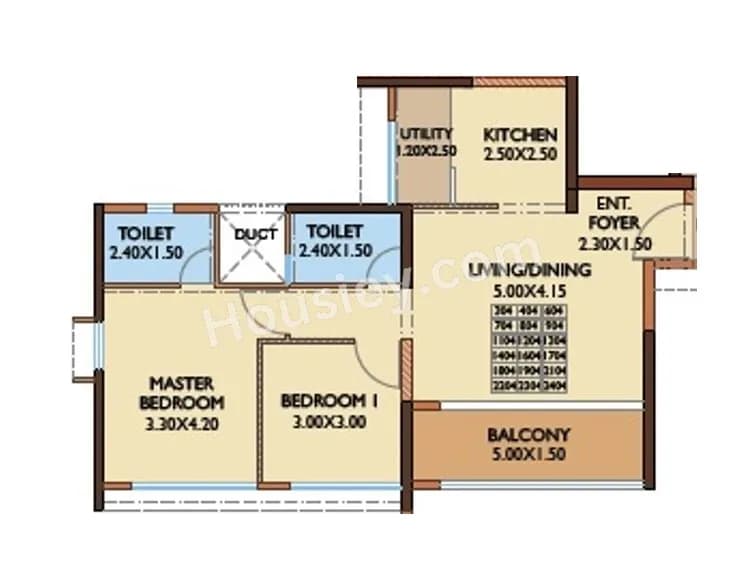 Unit plan - 810 sq.ft.