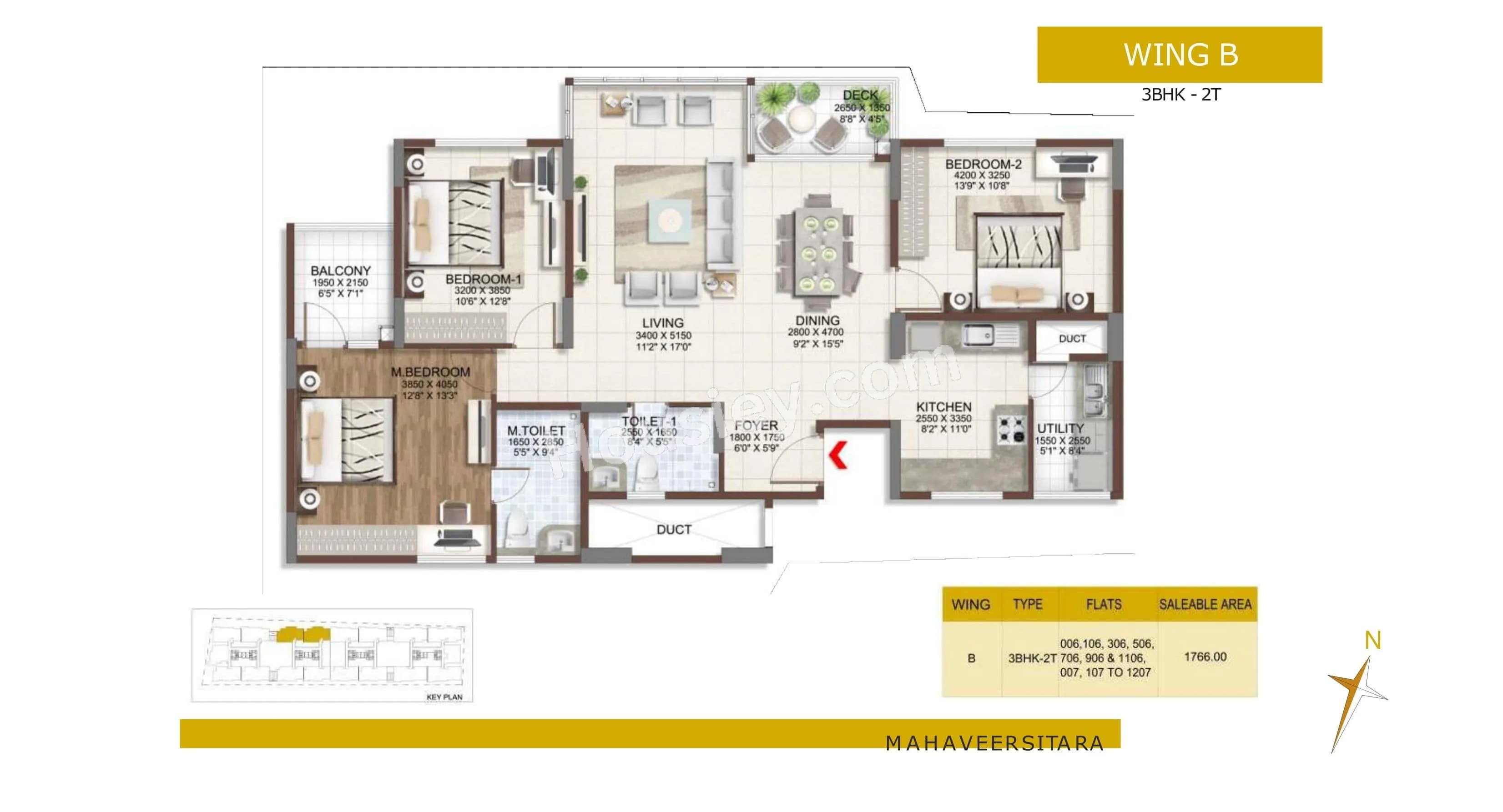 Unit plan - 1130 sq.ft.