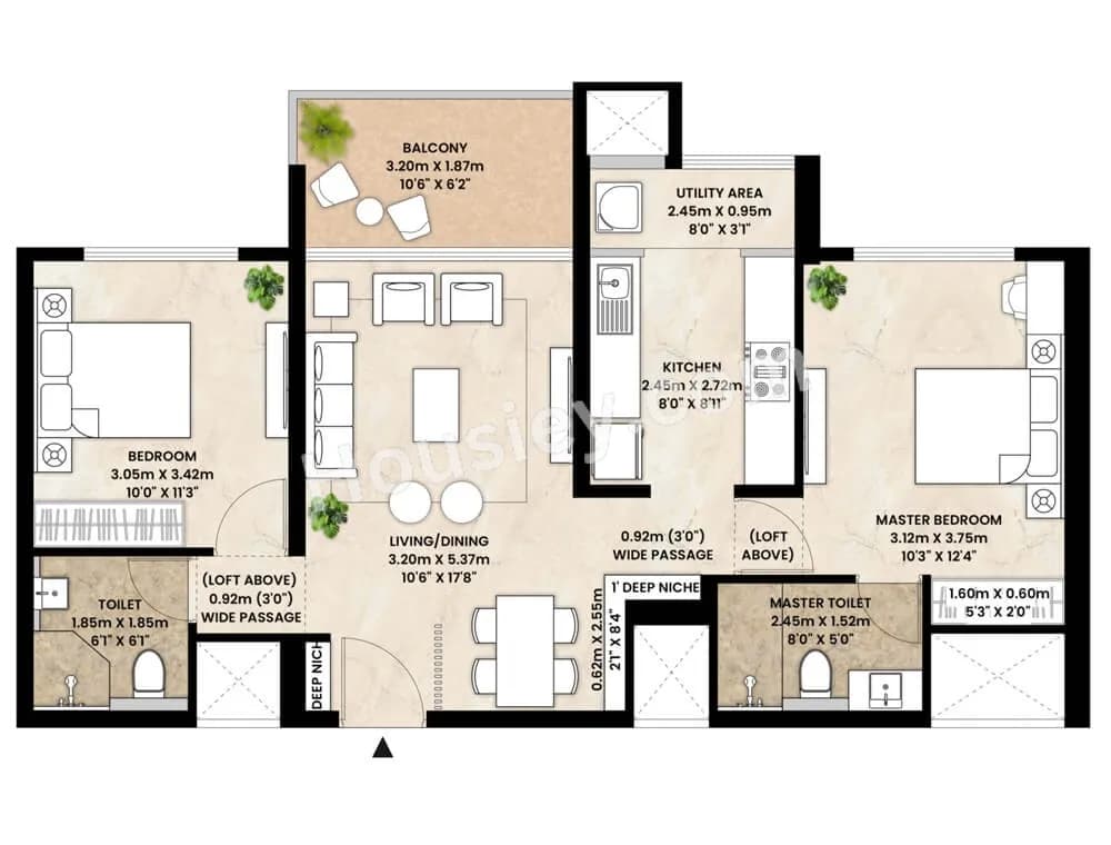 Unit plan - 769 sq.ft.
