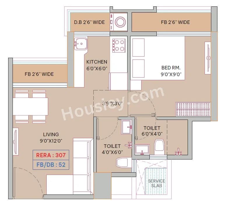 Unit plan - 359 sq.ft.