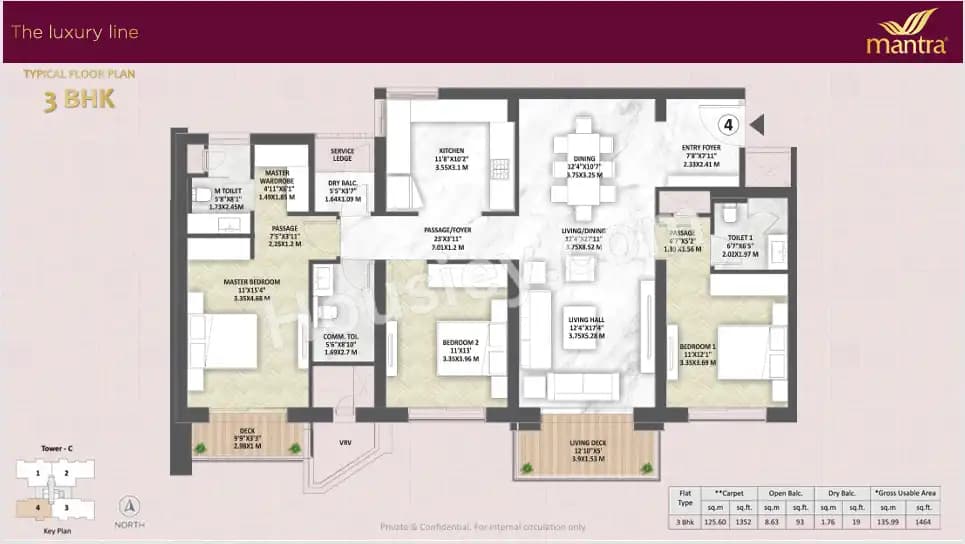 Unit plan - 1464 sq.ft.