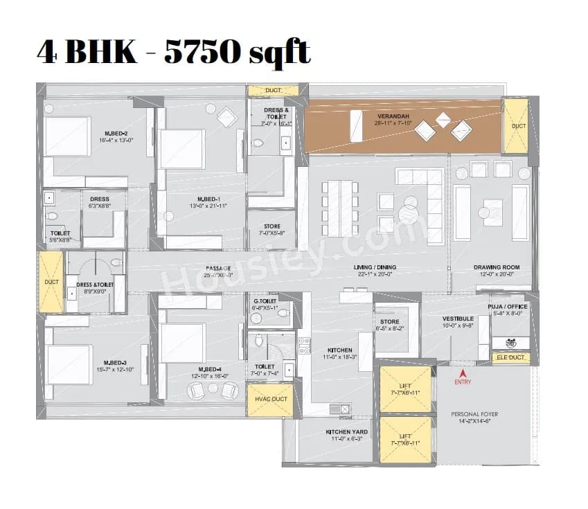 Unit plan - 4054 sq.ft.