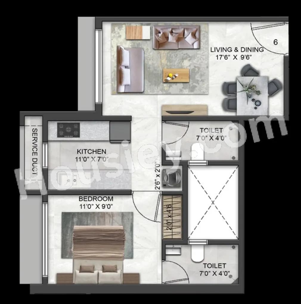 Unit plan - 432 sq.ft.