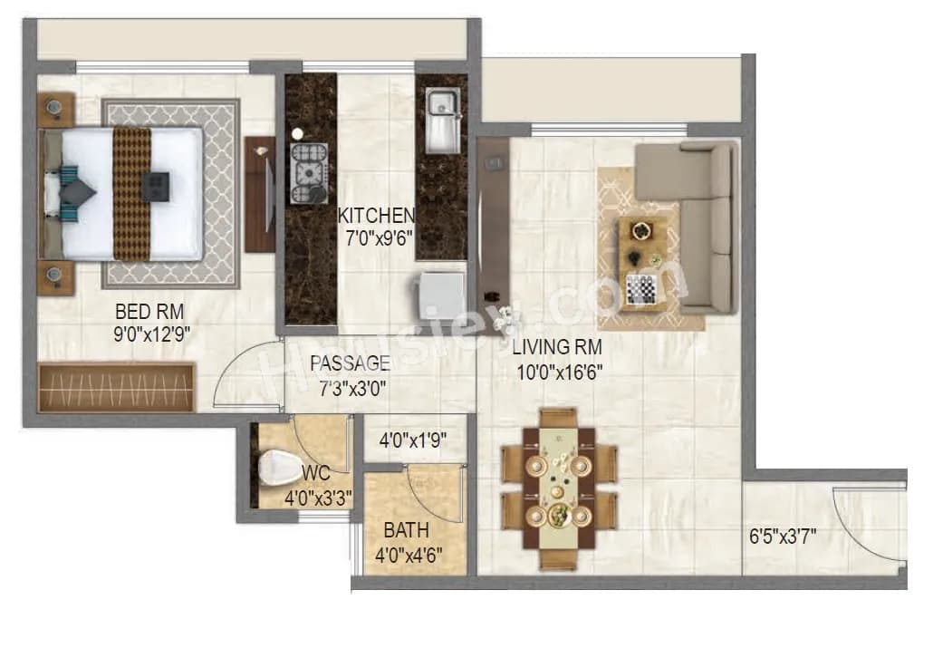 Unit plan - 441 sq.ft.