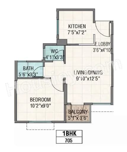Unit plan - 366 sq.ft.
