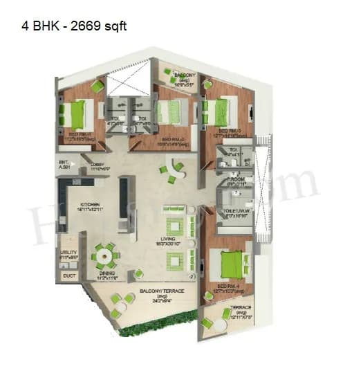 Unit plan - 2669 sq.ft.