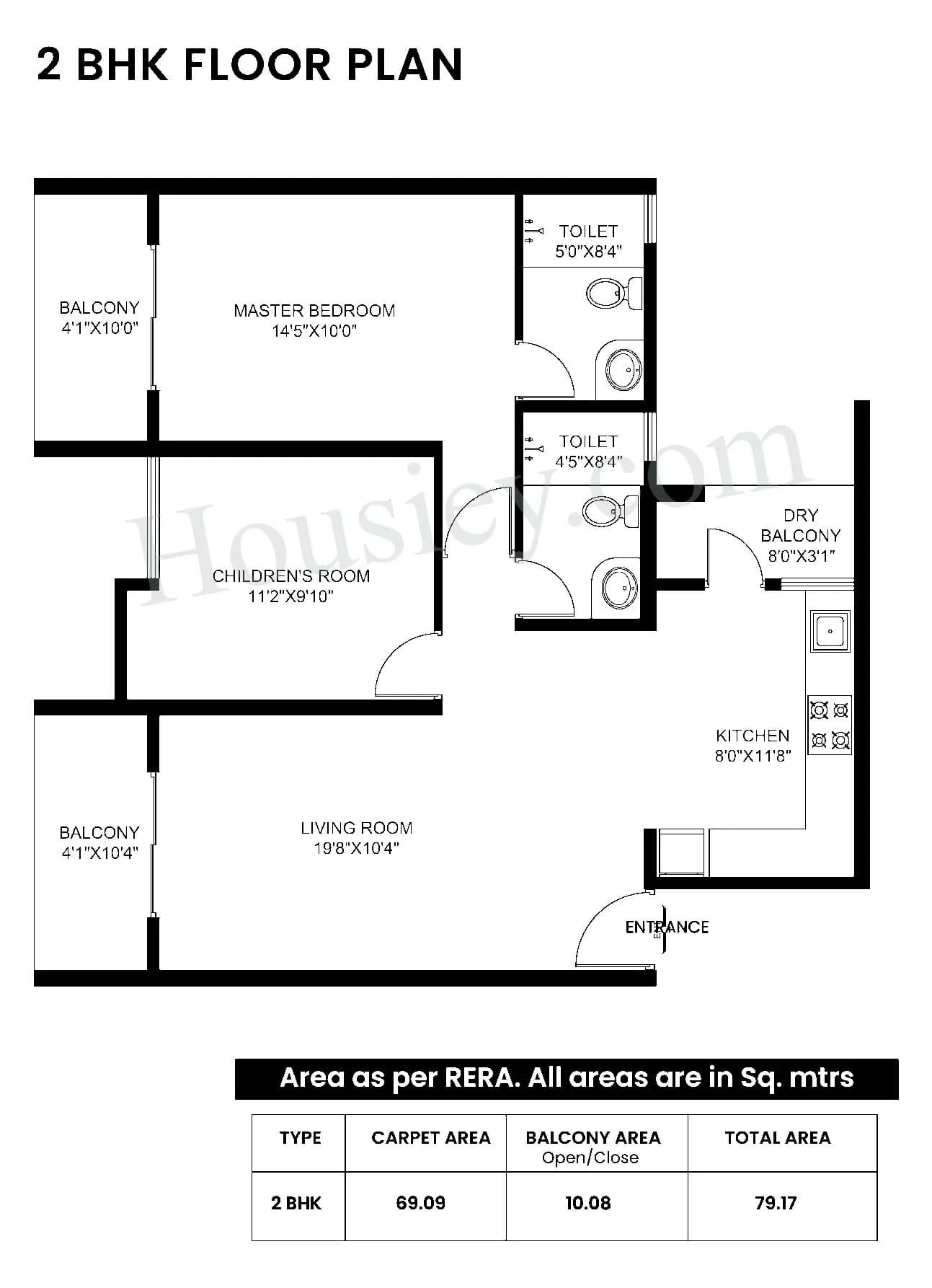 Unit plan - 852 sq.ft.