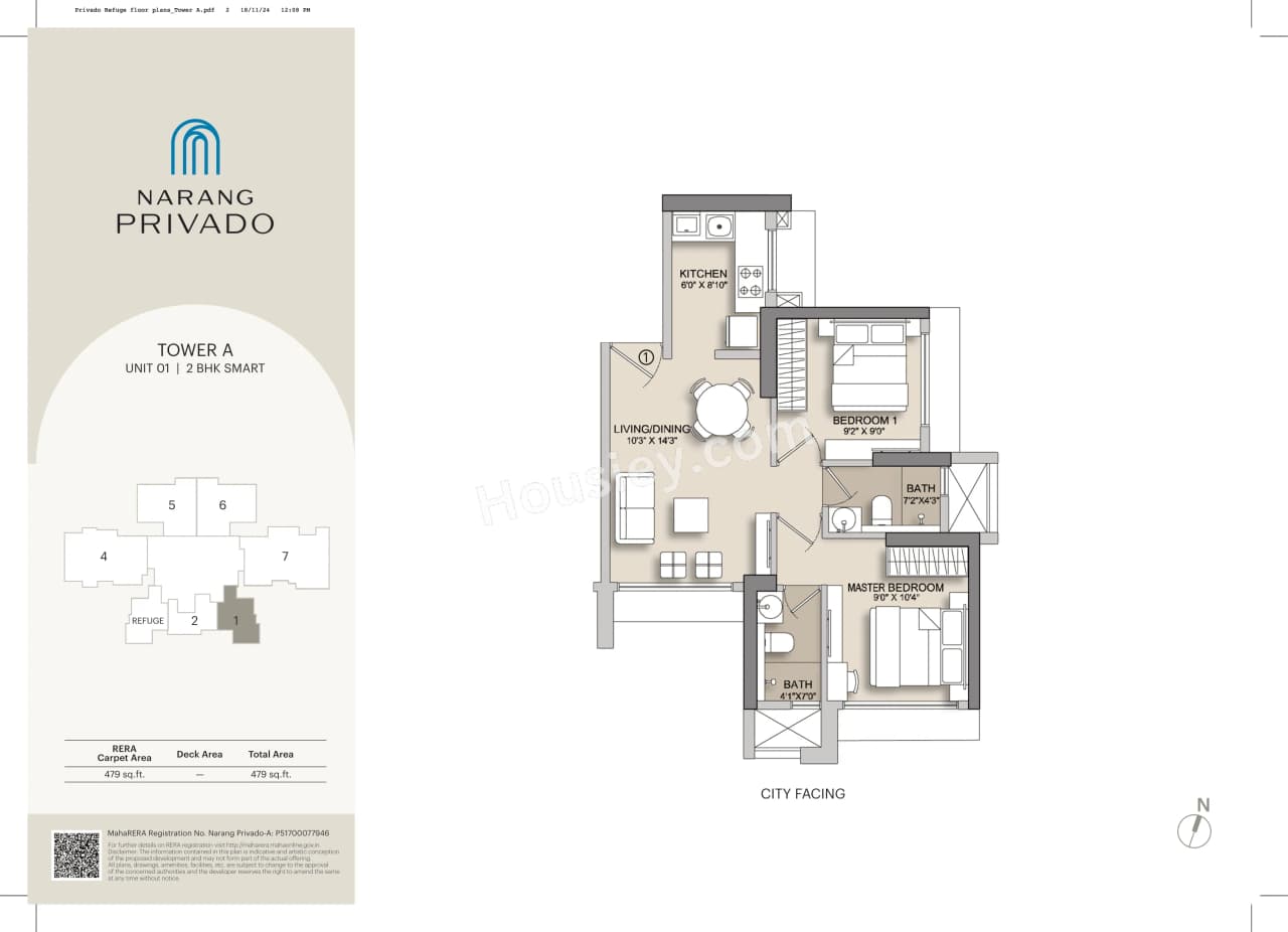 Unit plan - 479 sq.ft.