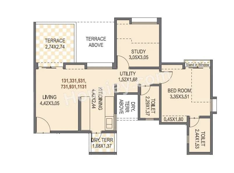 Unit plan - 750 sq.ft.