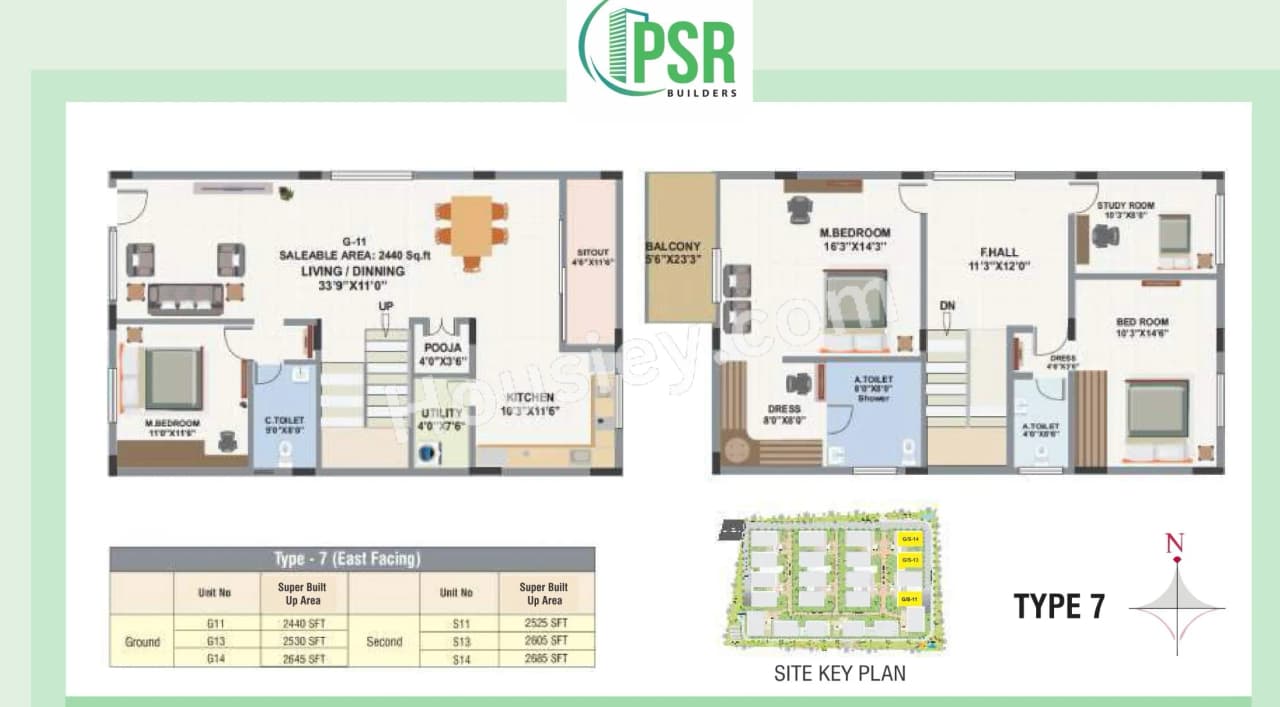 Unit plan - 1708 sq.ft.