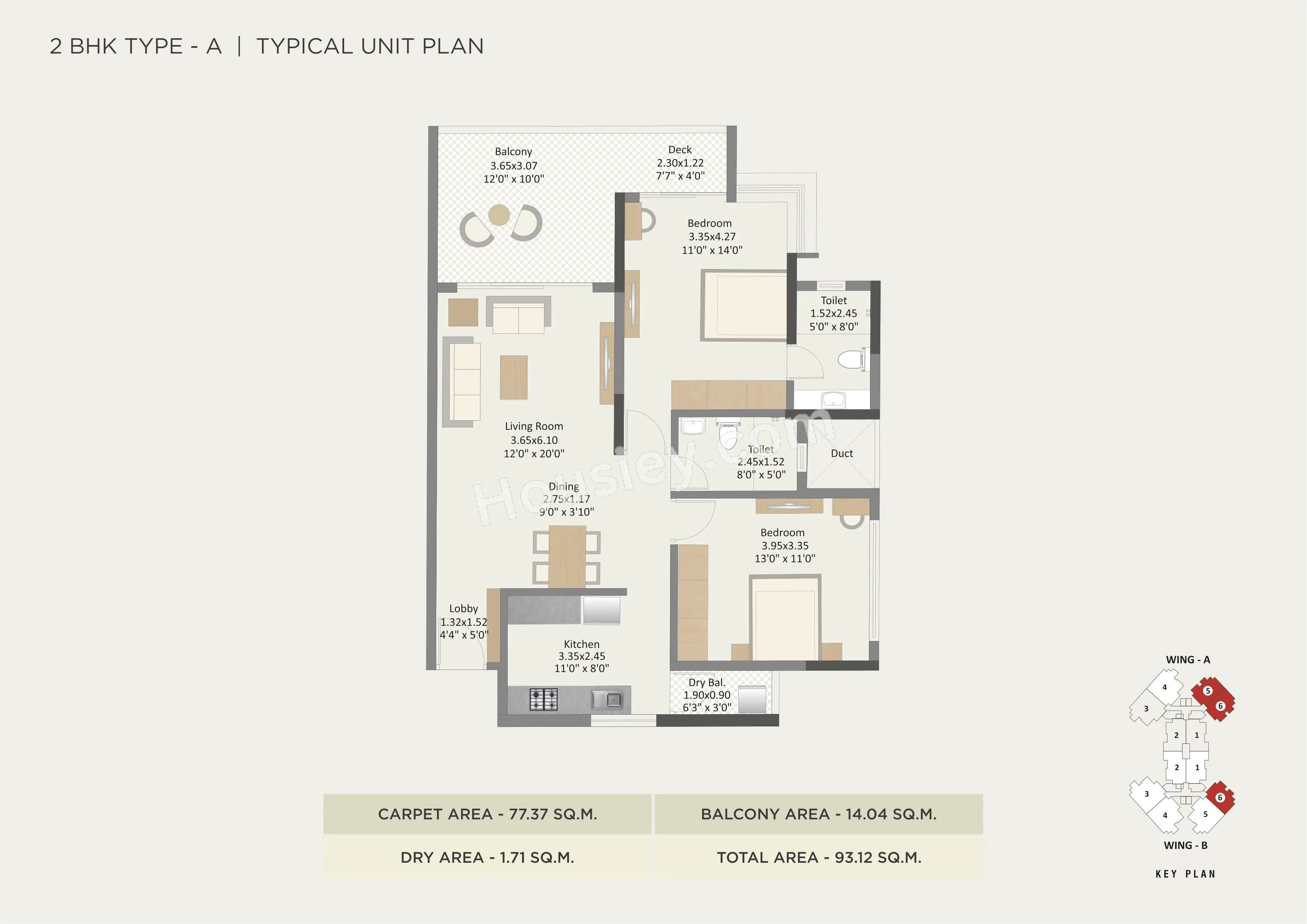 Unit plan - 1002 sq.ft.