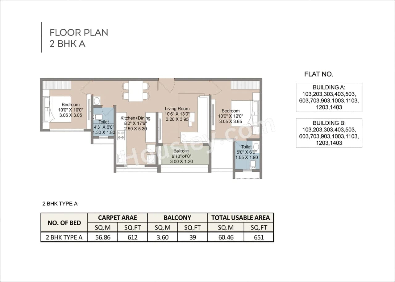 Unit plan - 651 sq.ft.