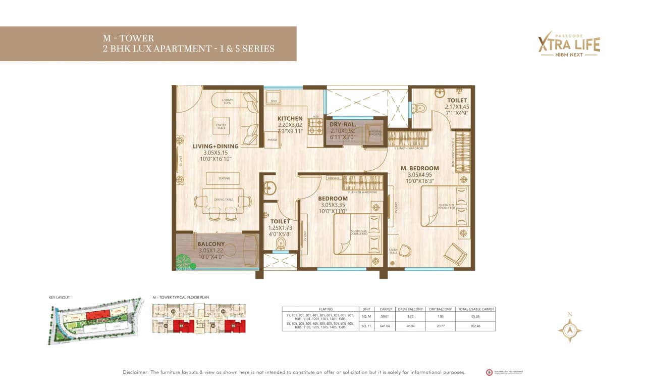 Unit plan - 702 sq.ft.