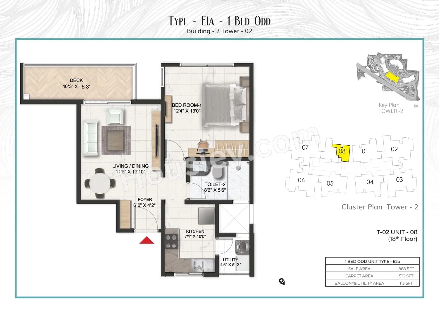 Unit plan - 563 sq.ft.