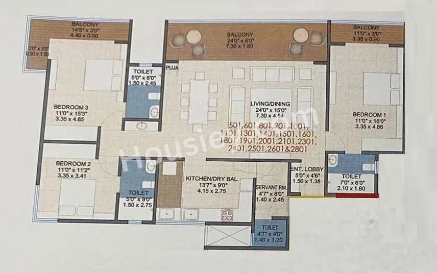 Unit plan - 1457 sq.ft.
