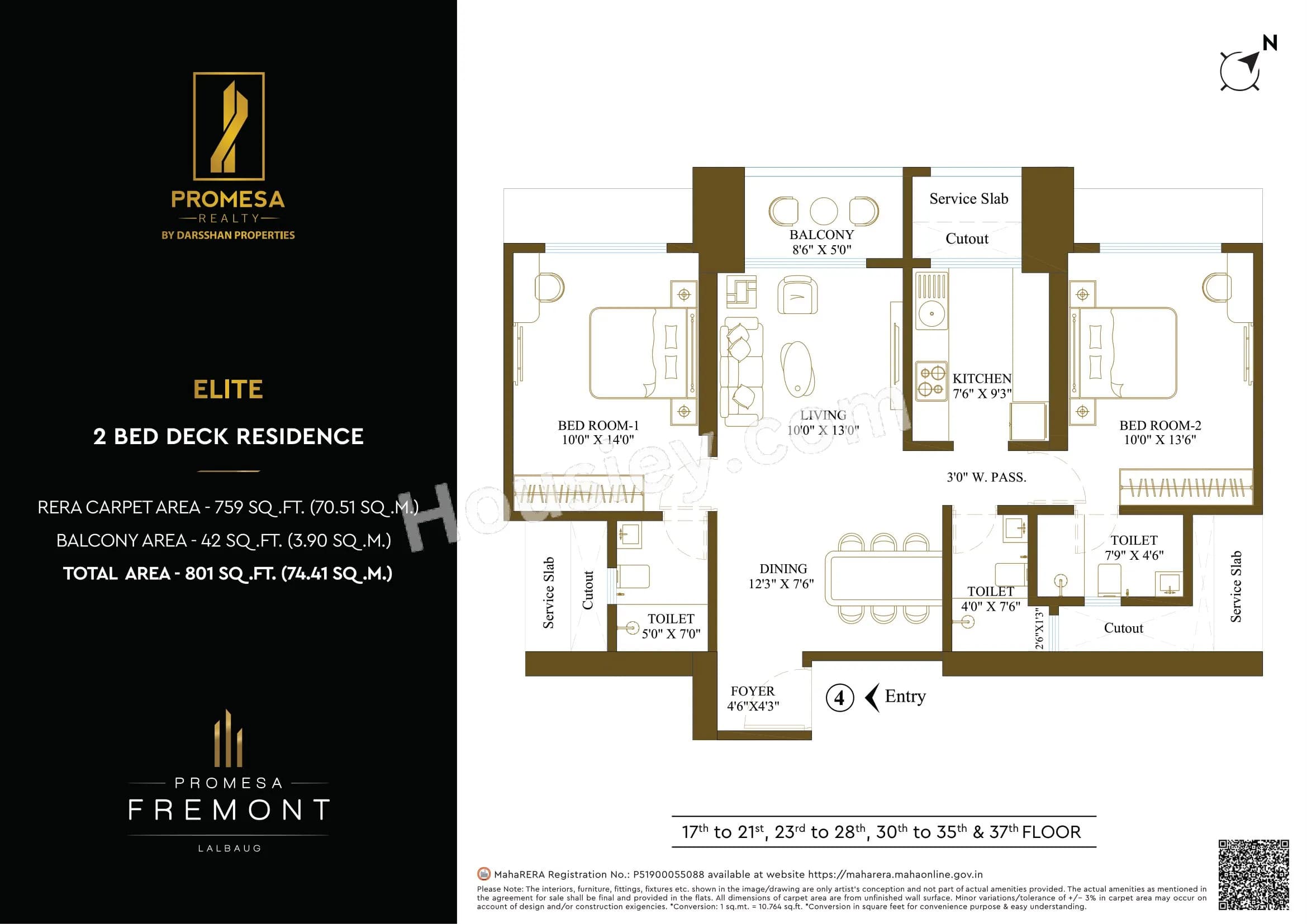 Unit plan - 801 sq.ft.