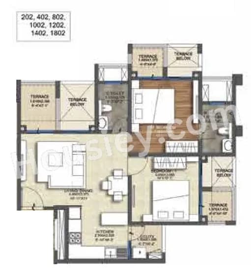 Unit plan - 659 sq.ft.