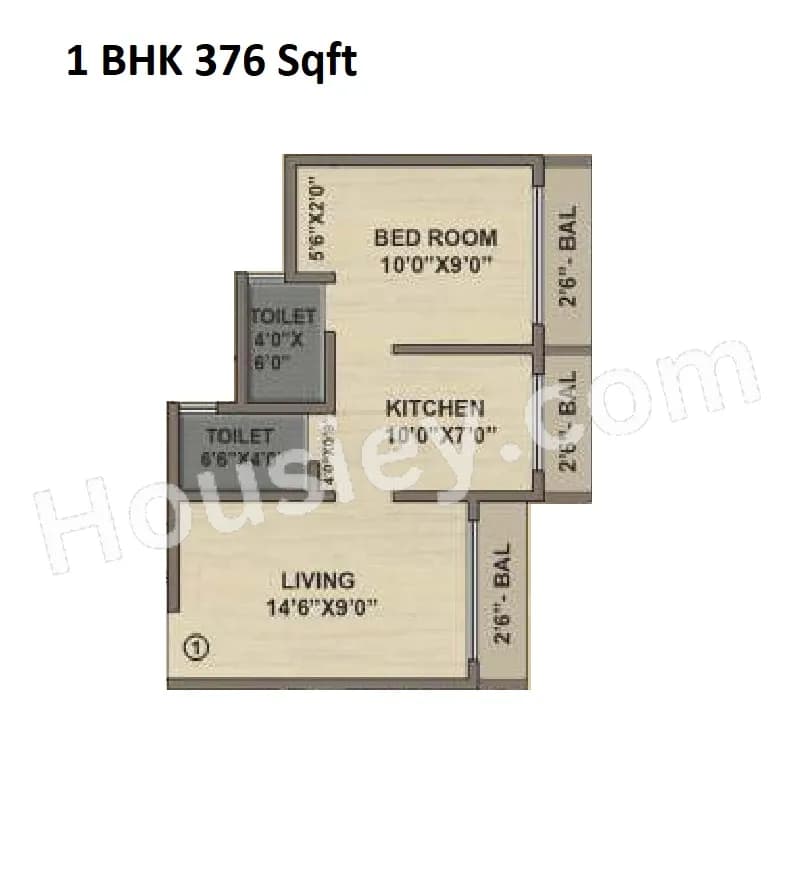 Unit plan - 376 sq.ft.