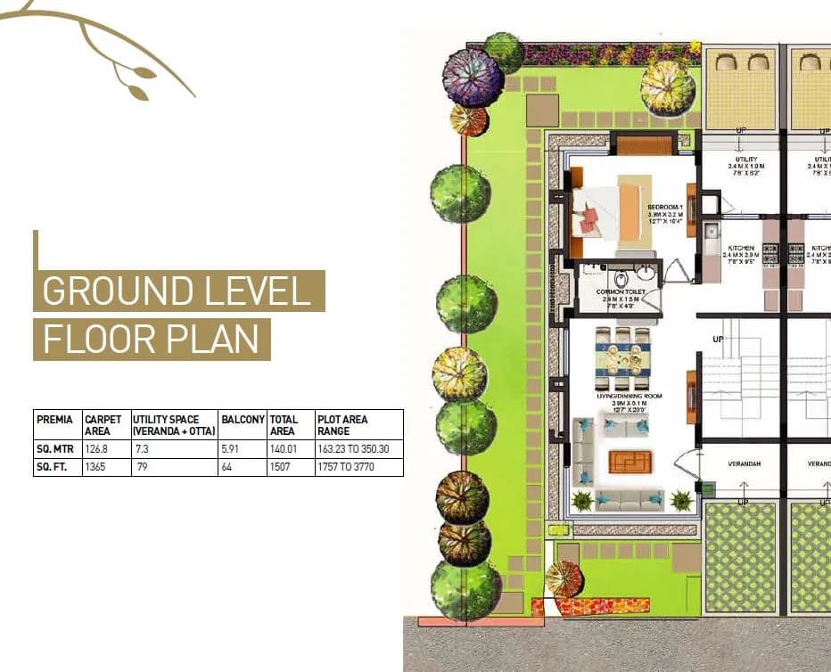 Unit plan - 1500 sq.ft.