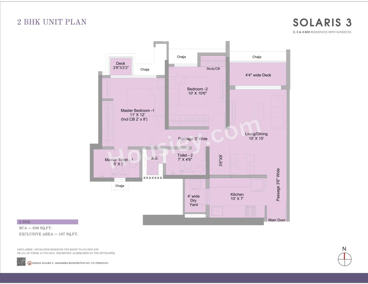 Unit plan - 745 sq.ft.