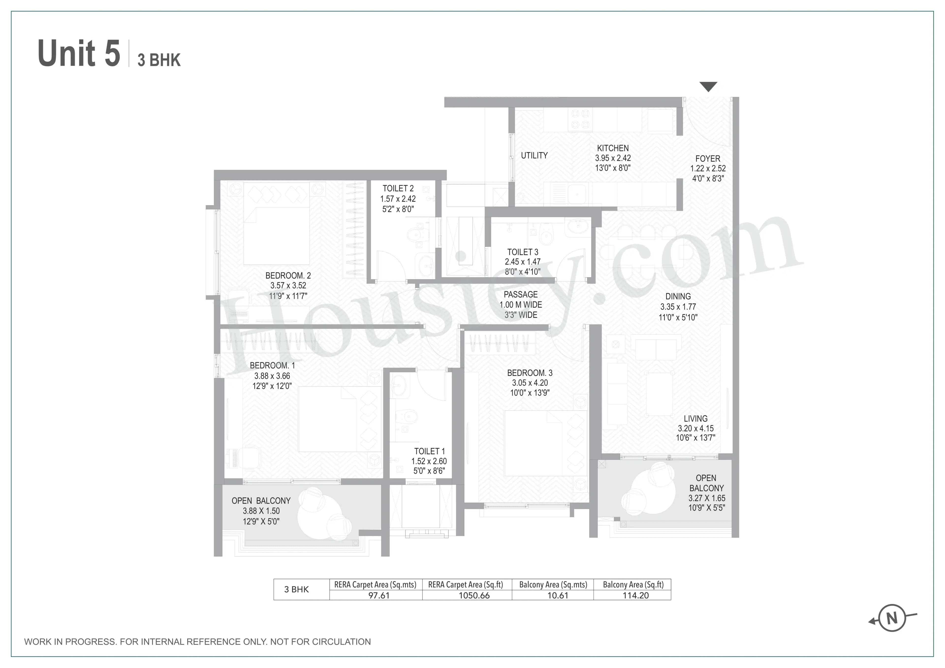 Unit plan - 1165 sq.ft.