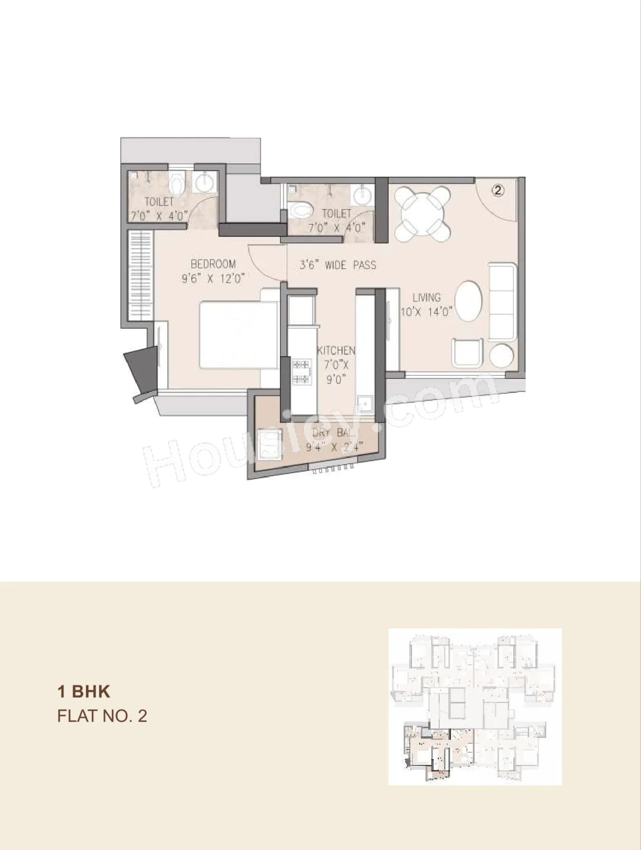Unit plan - 470 sq.ft.