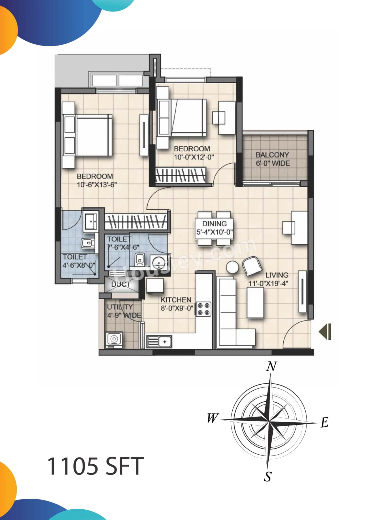Unit plan - 773 sq.ft.