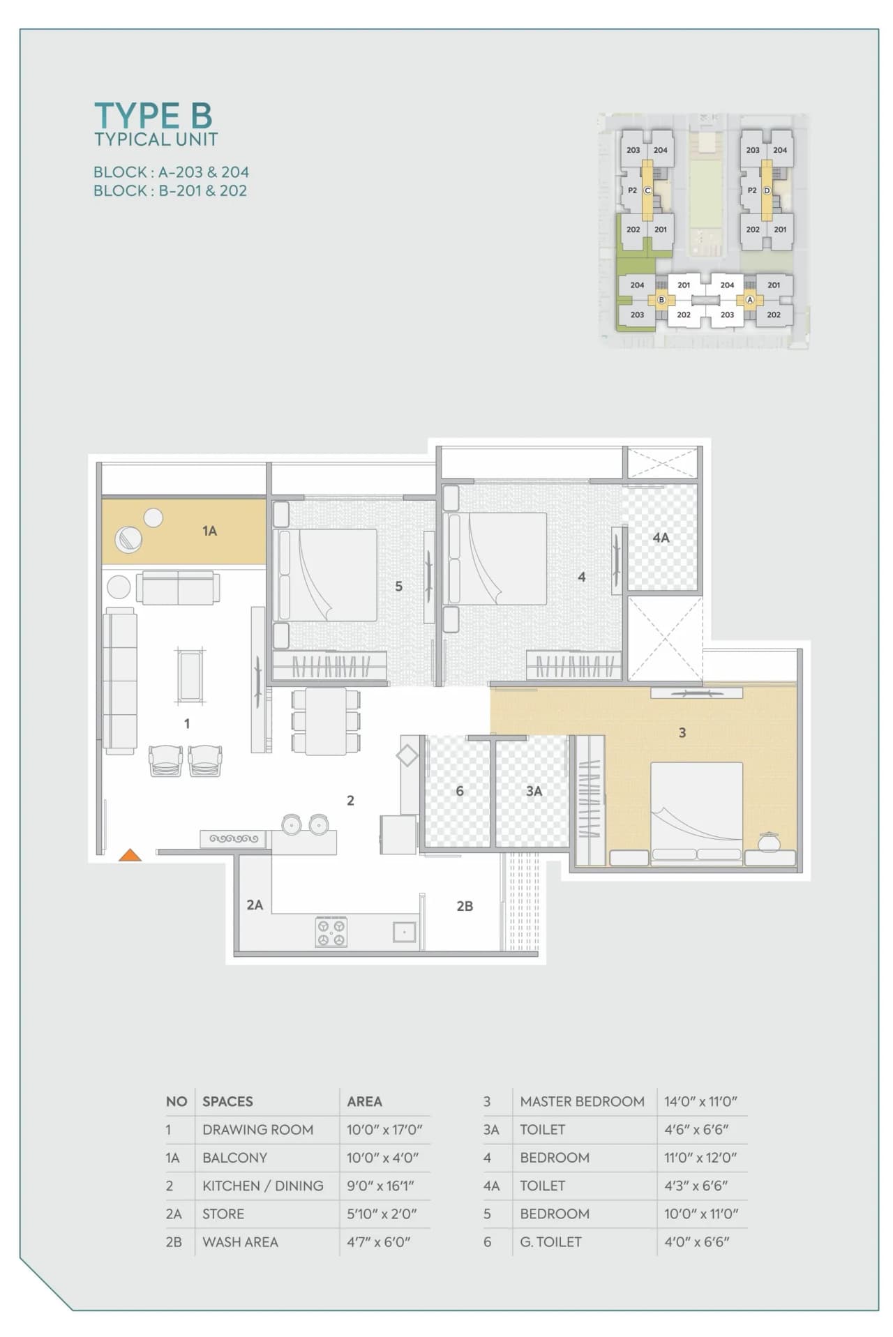 Unit plan - floor layout