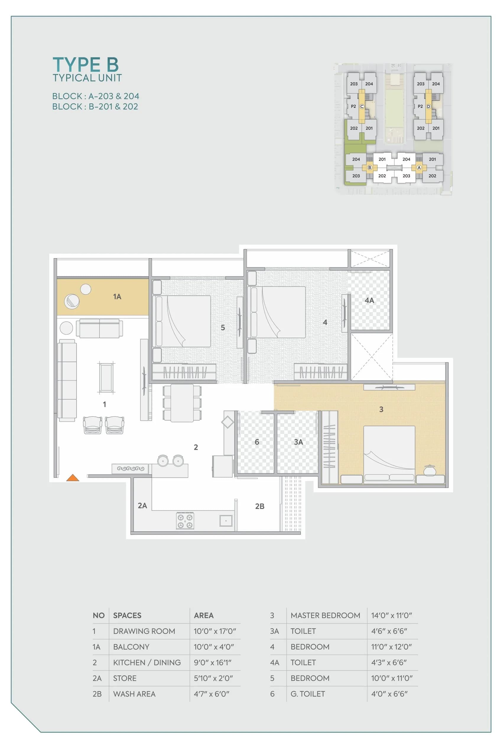 Unit plan - floor layout