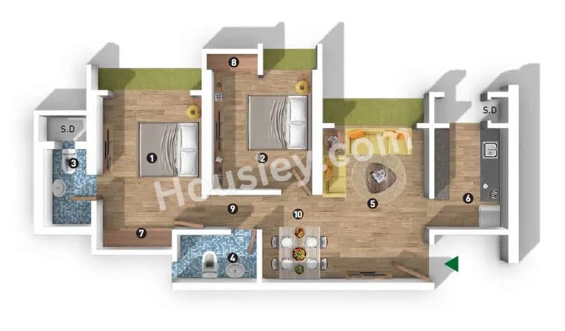 Unit plan - 650 sq.ft.