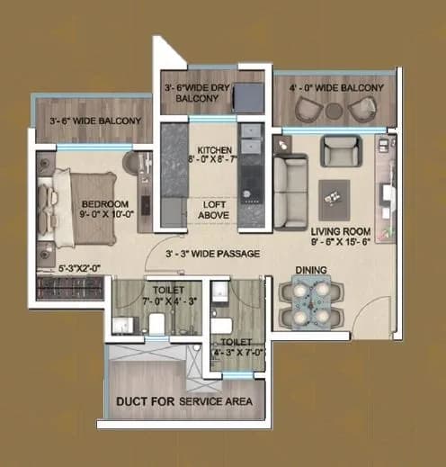 Unit plan - 527 sq.ft.