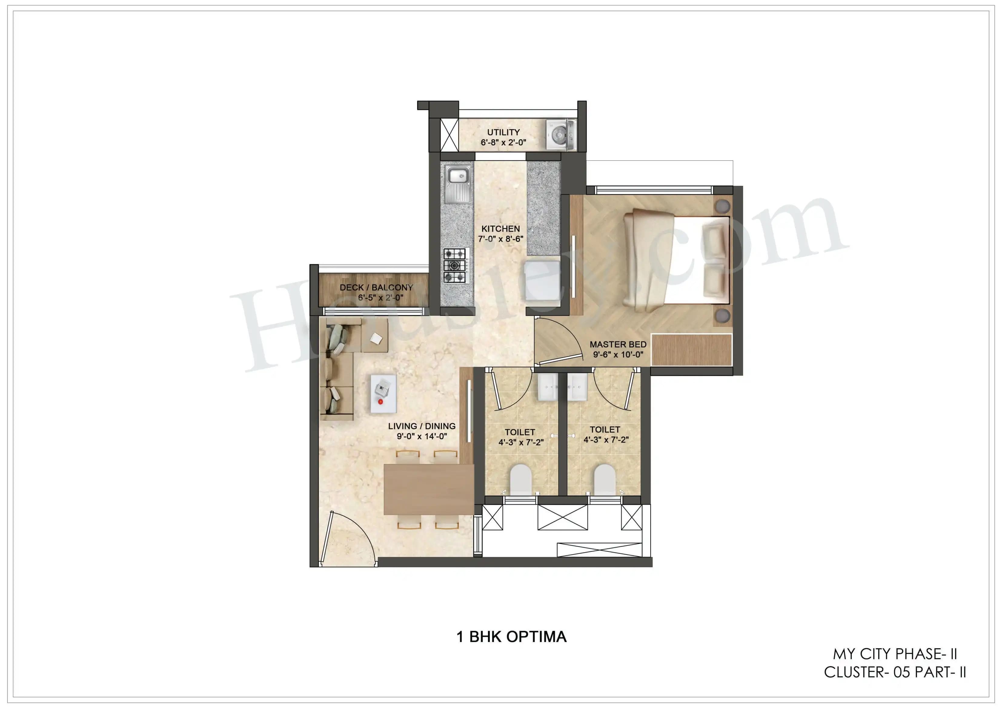 Unit plan - 404 sq.ft.