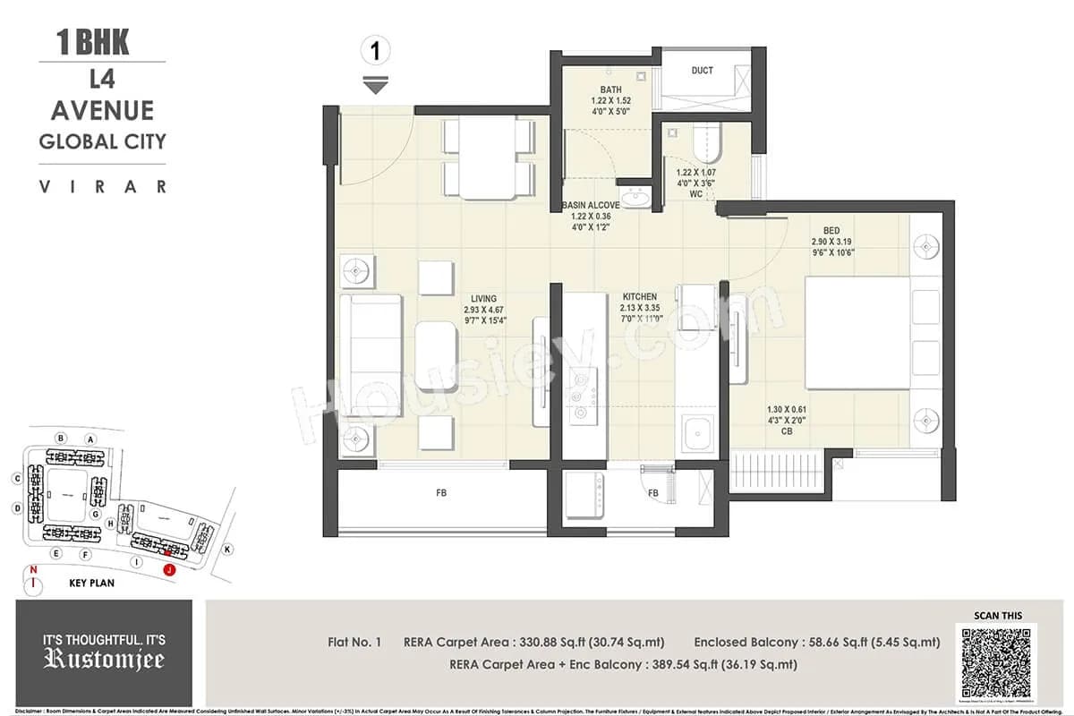 Unit plan - 330 sq.ft.