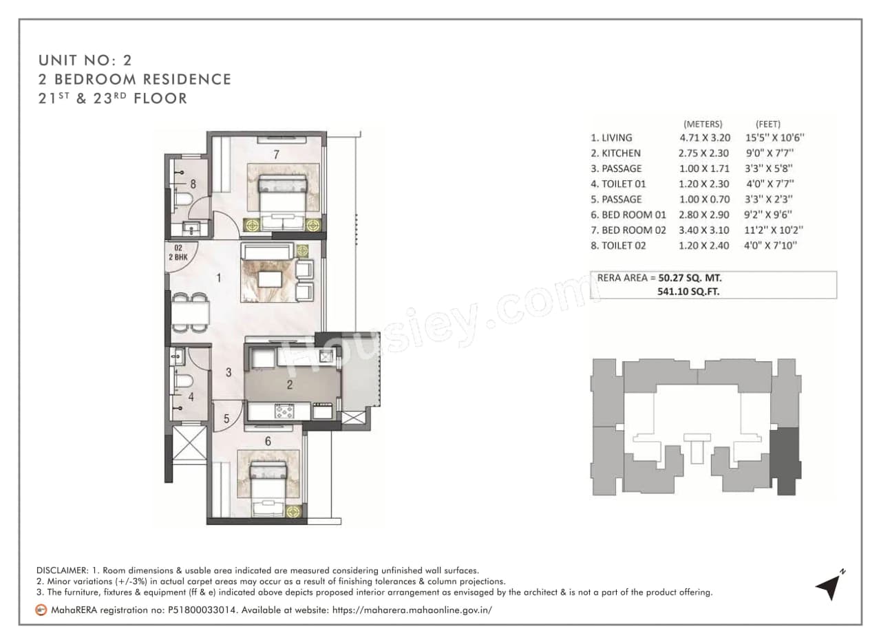 Unit plan - 541 sq.ft.