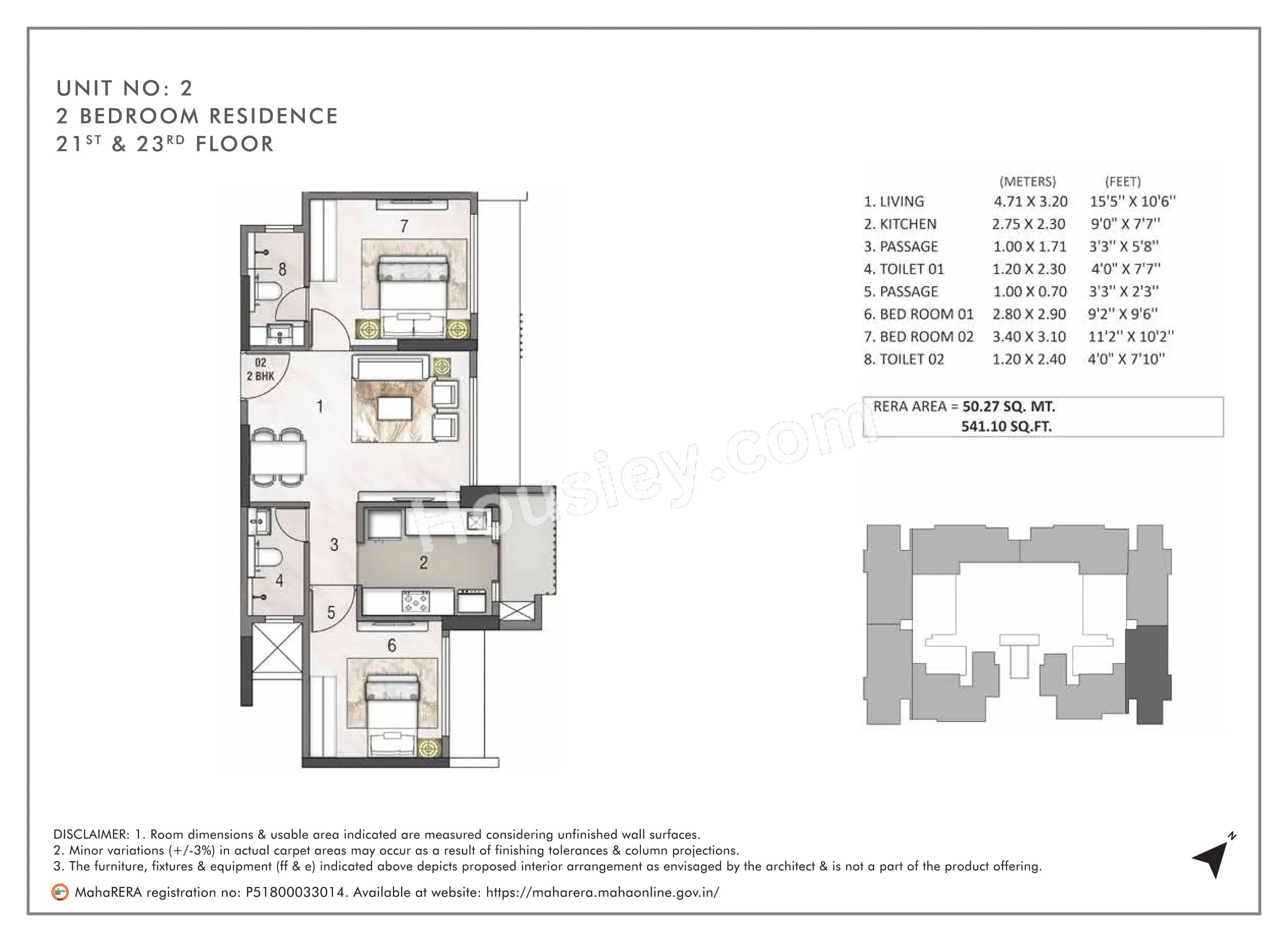 Unit plan - 541 sq.ft.