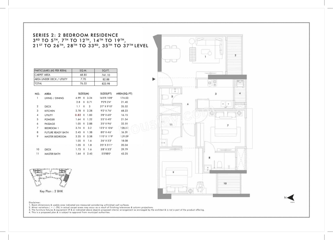 Unit plan - 824 sq.ft.