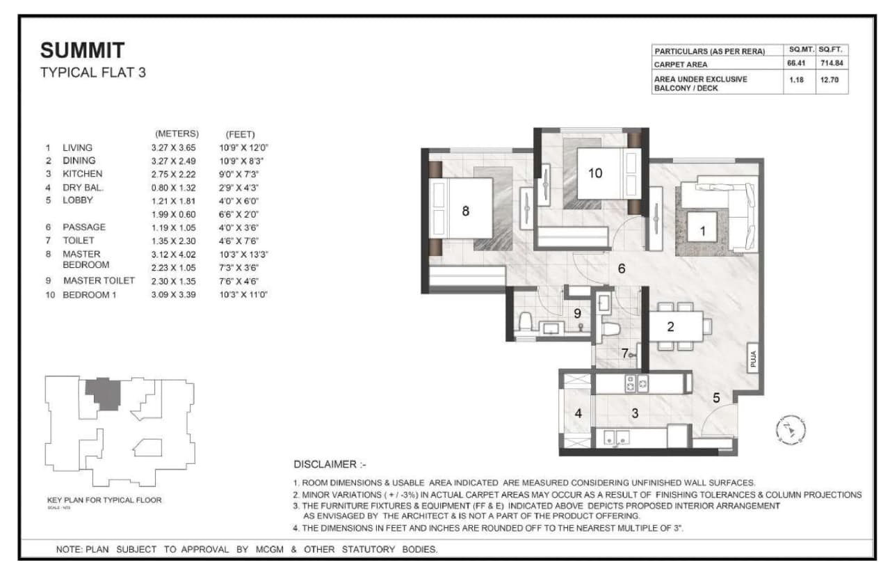 Unit plan - 726 sq.ft.
