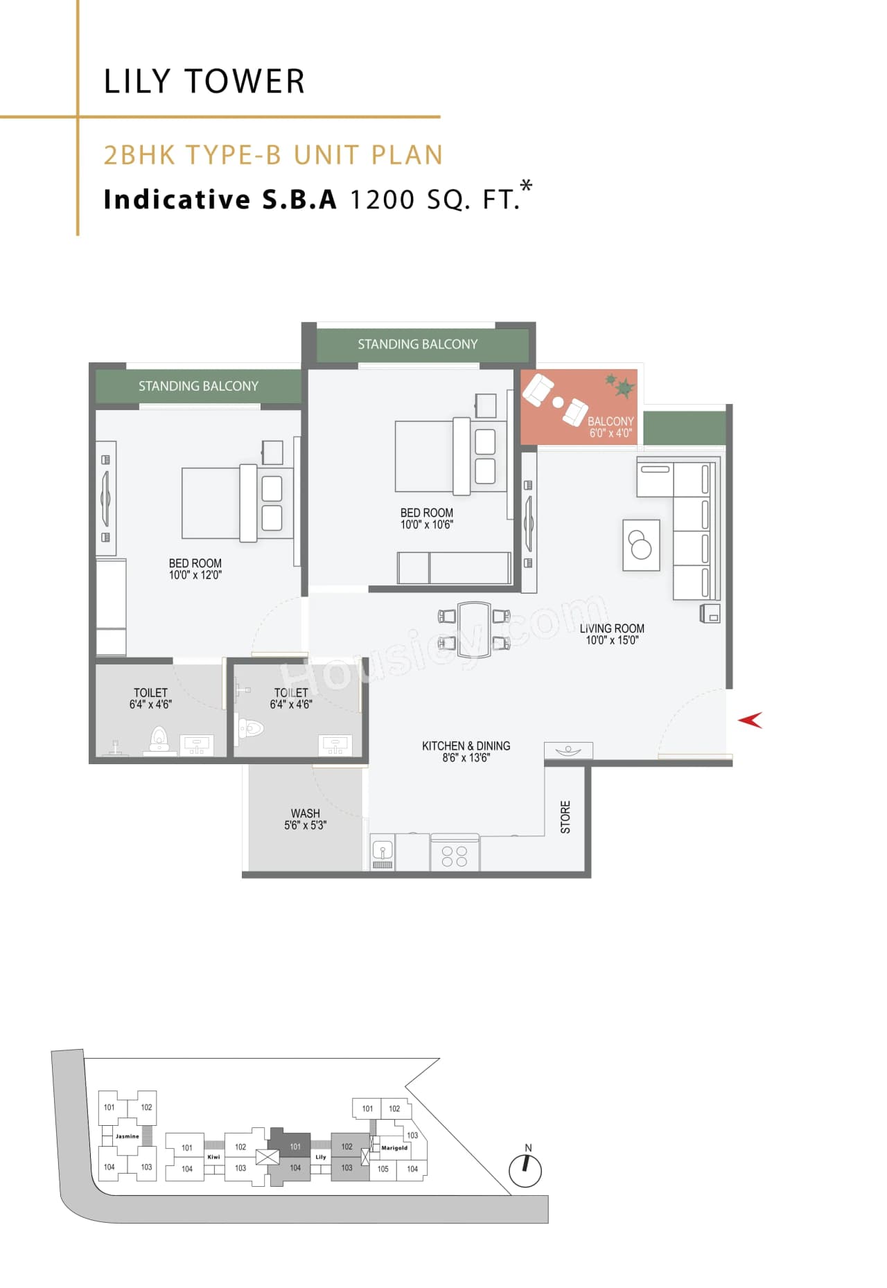 Unit plan - 660 sq.ft.