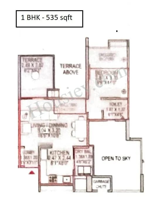 Unit plan - 535 sq.ft.