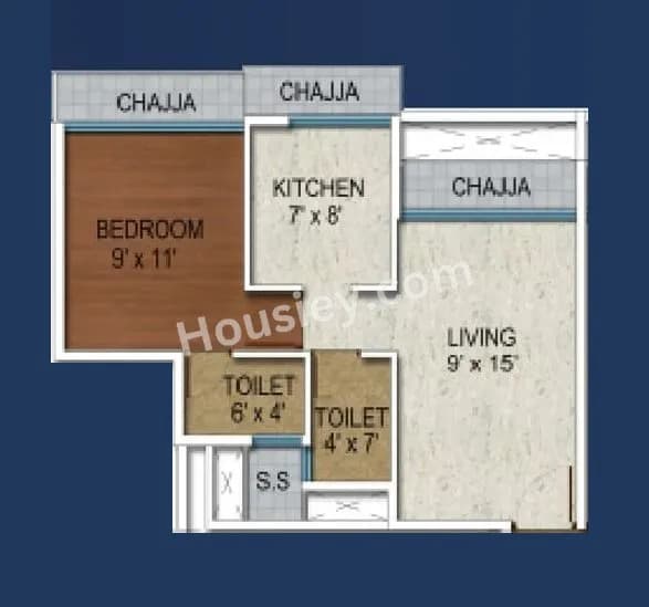 Unit plan - 475 sq.ft.