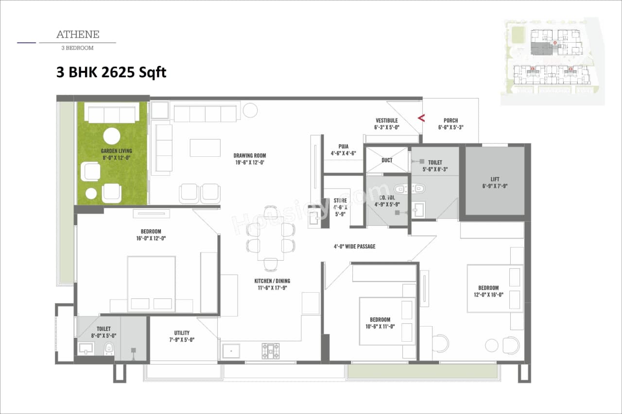 Unit plan - 1443 sq.ft.