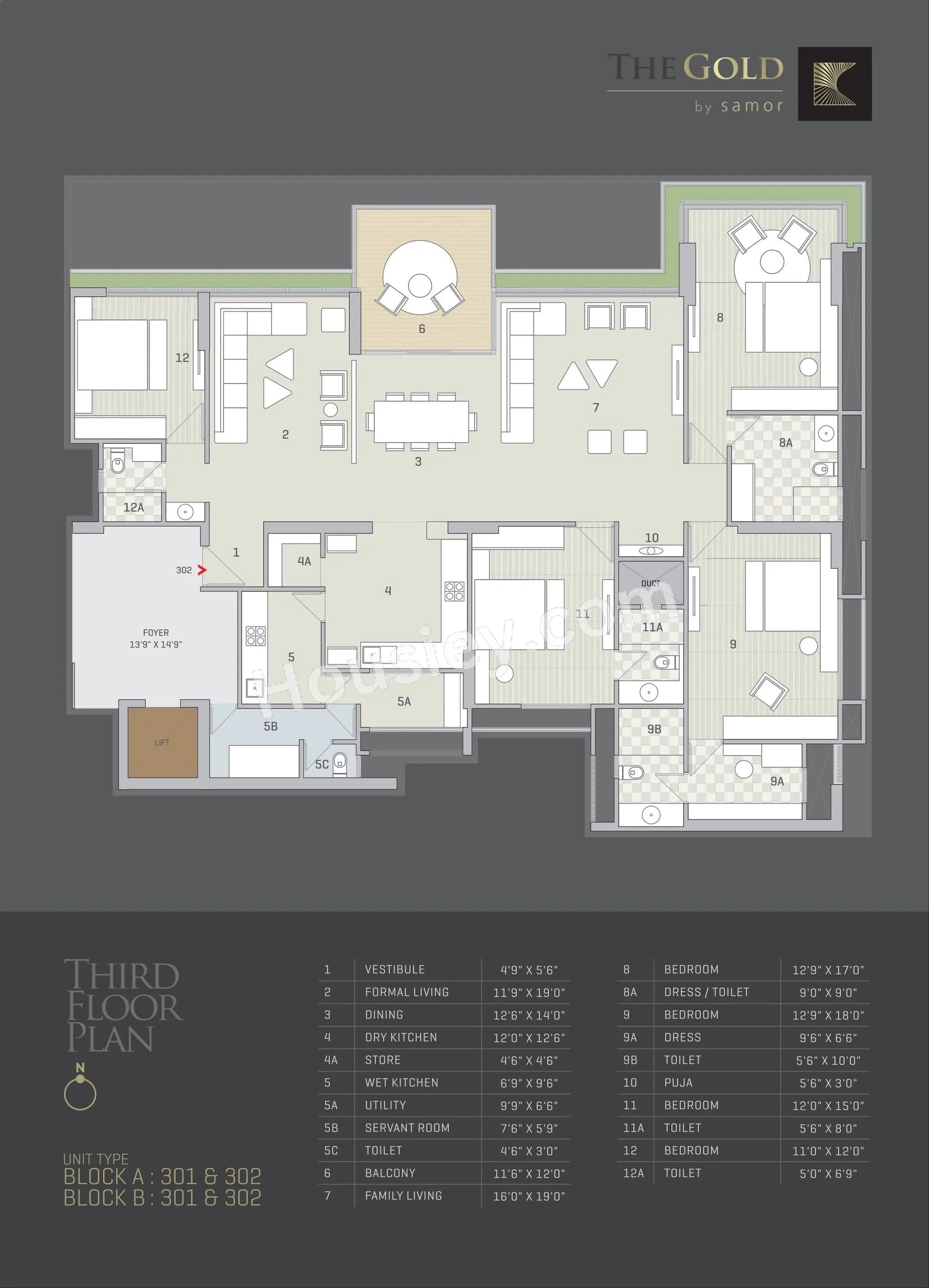 Unit plan - 1230 sq.ft.