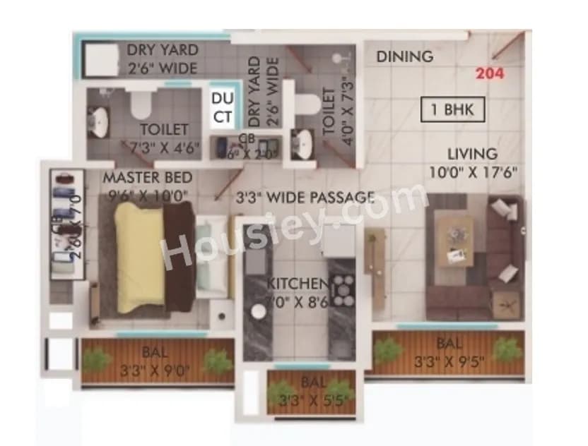 Unit plan - 550 sq.ft.
