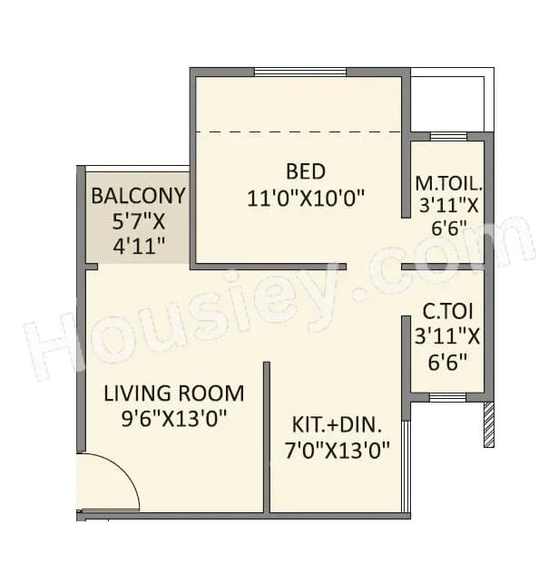 Unit plan - 420 sq.ft.