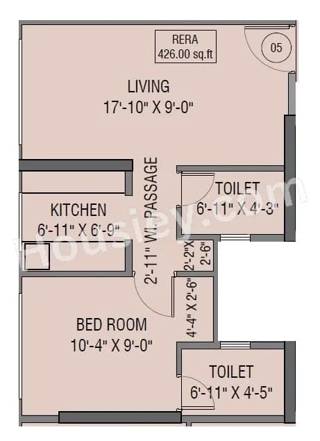 Unit plan - 426 sq.ft.