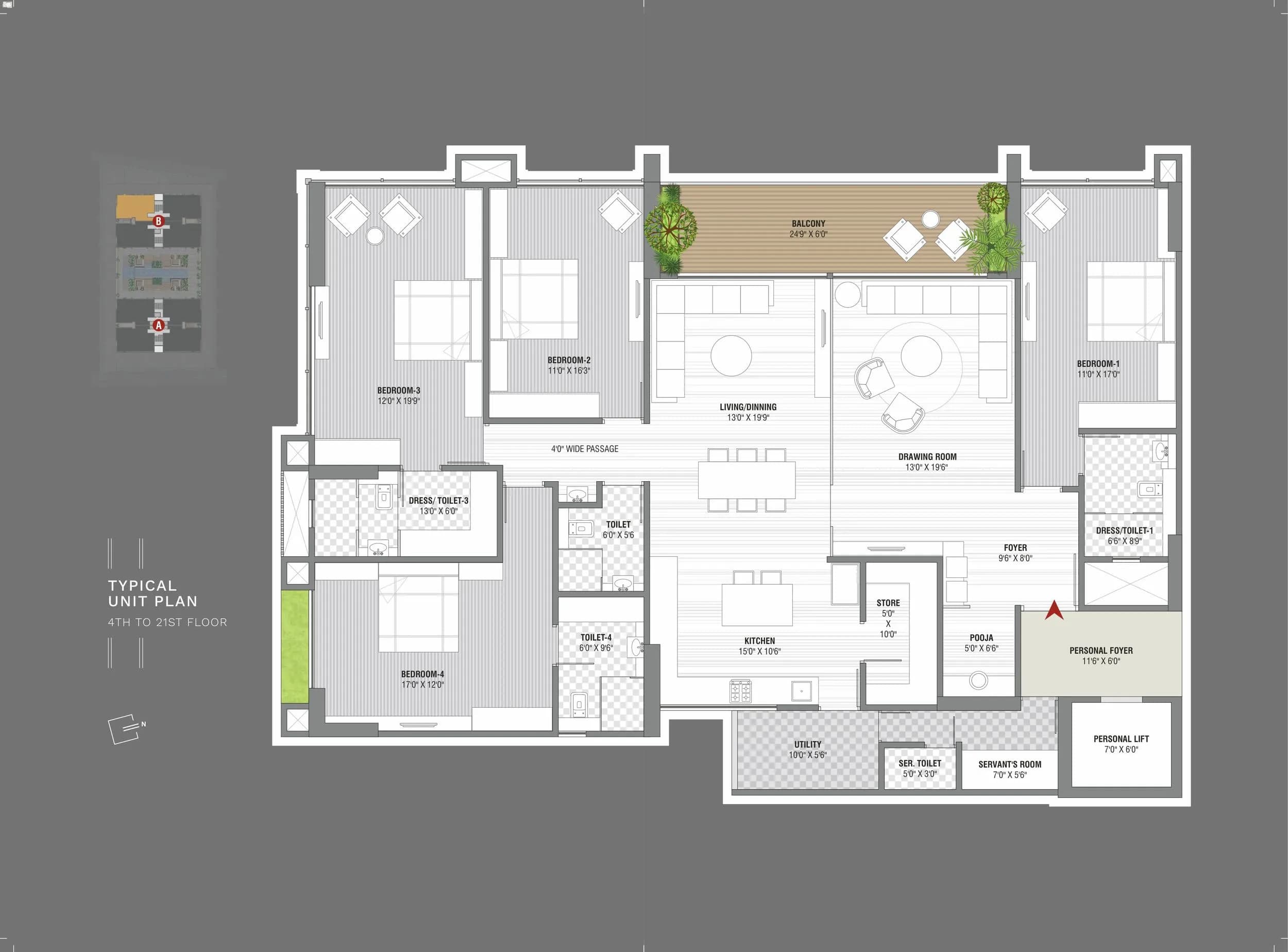 Unit plan - floor layout