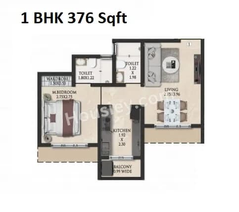 Unit plan - 367 sq.ft.